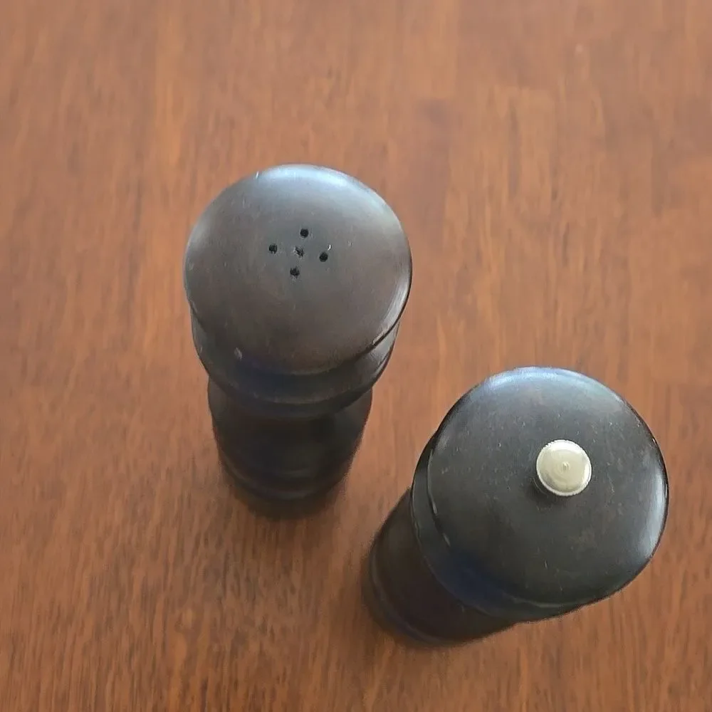 Vintage Goodwood Dark Wood Pepper Grinder Salt Shaker 8